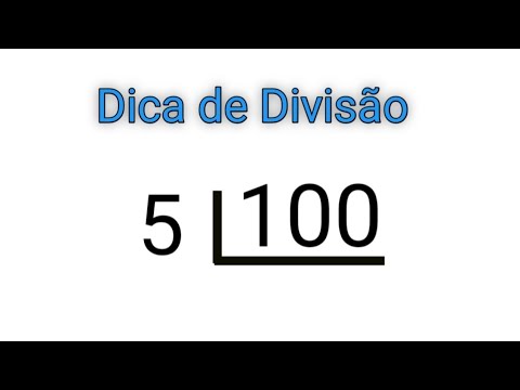 100 dividido por 5 é quanto?