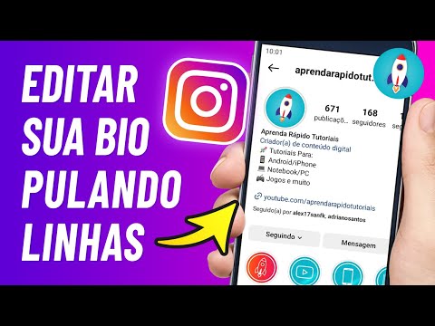 Como arrumar a bio do Instagram uma embaixo da outra?