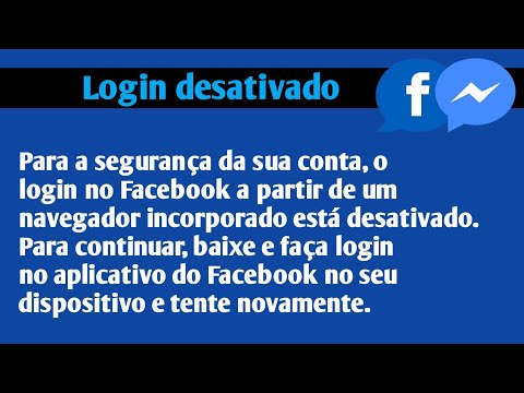 Como ativar a opção de entrar no Facebook por um navegador incorporado?