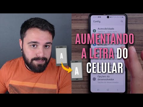 Como aumentar a letra do celular?