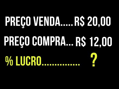 Como calcular a porcentagem de um produto para vender?