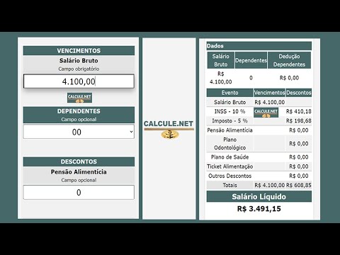 Como calcular o salário líquido?