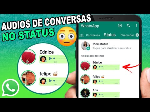 Como colocar áudio no status?