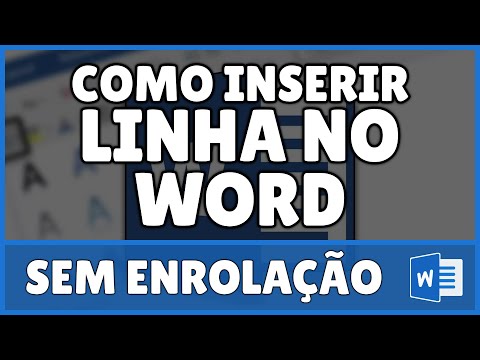 Como colocar linha no Word?