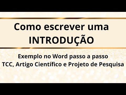 Como começar uma introdução?