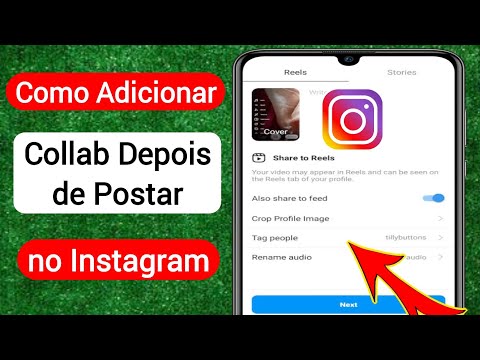 Como convidar um colaborador no Instagram após a postagem?