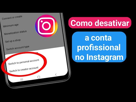 Como desativar a conta profissional do Instagram?