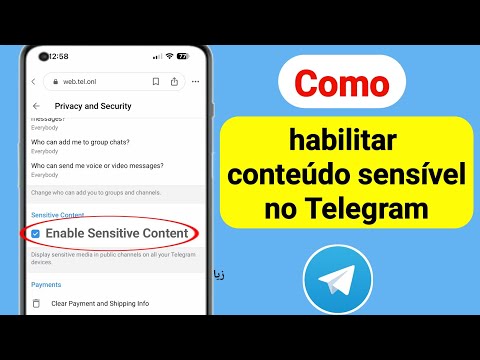 Como desativar conteúdo sensível no Telegram no iPhone?