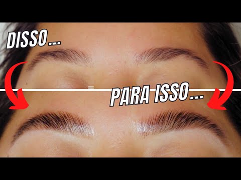 Como é o resultado do brow lamination antes e depois?