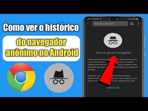 Como é possível ver o histórico da guia anônima no celular?