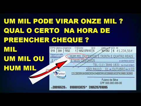 Como escrever 300 por extenso em um cheque?