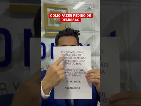 Como escrever uma carta de demissão com aviso prévio?