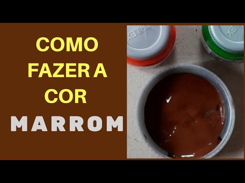 Como fazer a cor marrom?