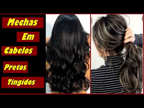 Como fazer cabelo preto com luzes?