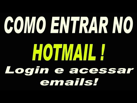 Como fazer login no Hotmail com e senha?