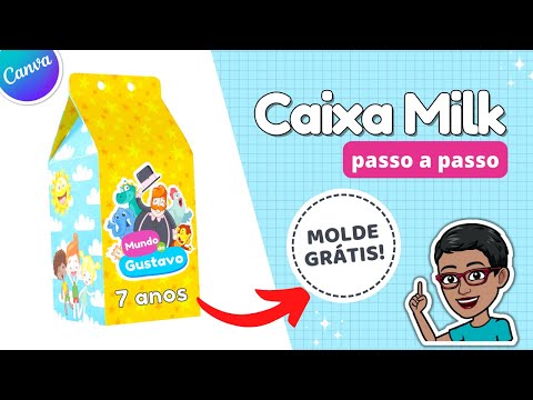 Como fazer um molde de caixa milk em PNG?