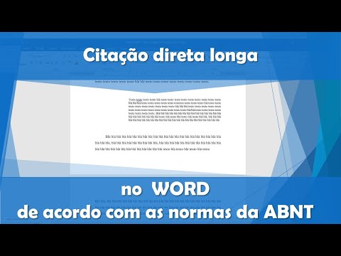 Como fazer uma citação direta longa segundo as normas da ABNT?