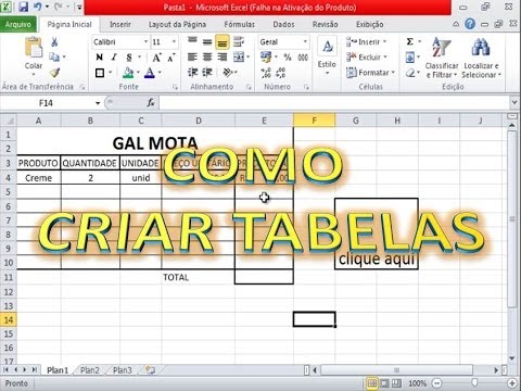 Como fazer uma tabela no Excel?