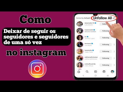 Como posso deixar de seguir todos no Instagram?