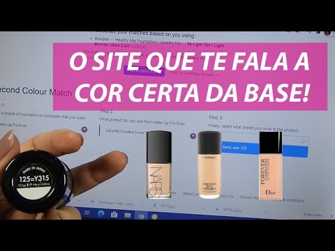 Como posso descobrir minha cor de base pela internet?