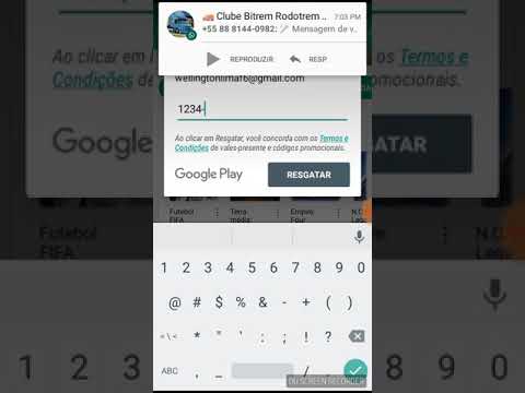 Como resgatar um código do Google Play?