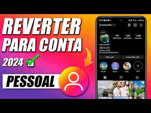 Como reverter a conta do Instagram para conta pessoal?