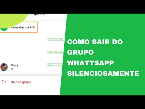 Como sair dos grupos de WhatsApp silenciosamente?