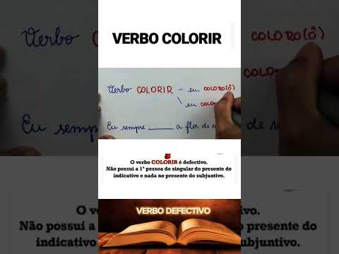 Como se faz a conjugação do verbo colorir?