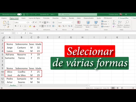 Como selecionar tudo no Excel?