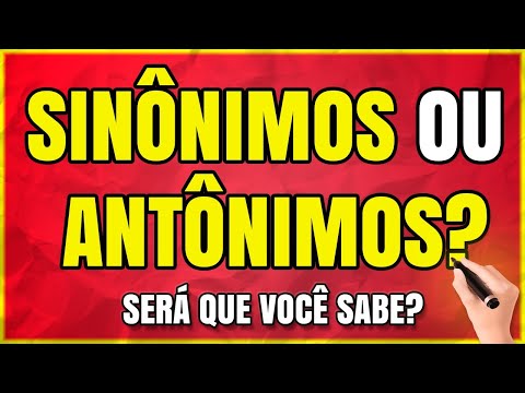 O que são antônimos?