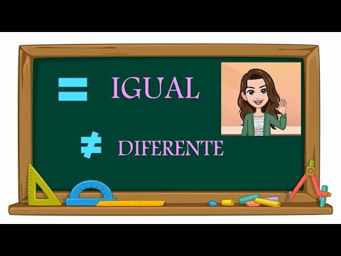 O que significam os sinais de igual e diferente?