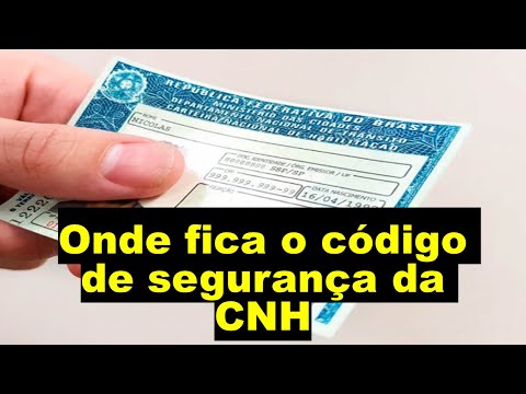 Onde está o código de segurança da CNH?