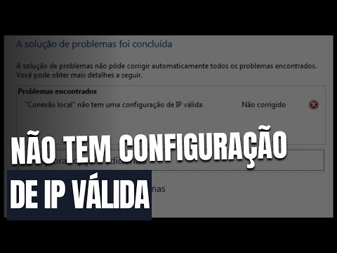 Por que a Ethernet não tem uma configuração de IP válida?