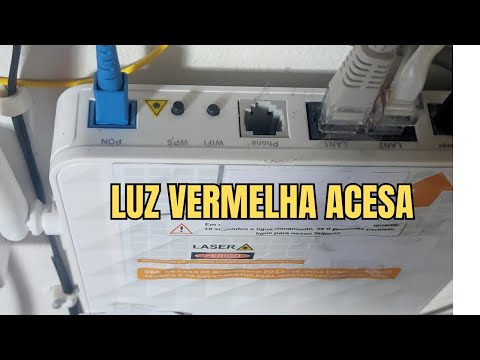 Por que a luz vermelha está piscando no meu modem?