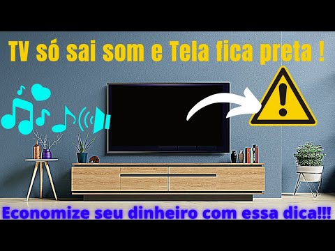 Por que minha TV não exibe a imagem, apenas o som?