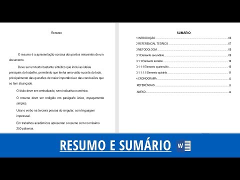 Por que o resumo vem antes do sumário?