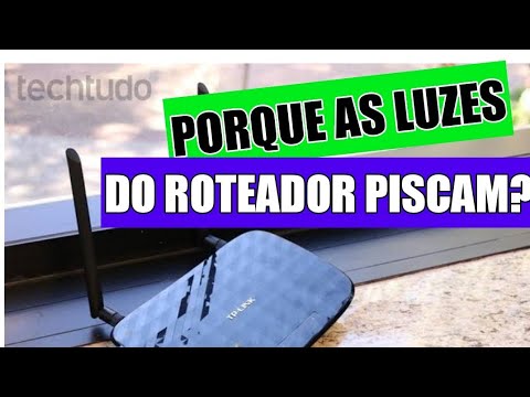 Por que os LEDs estão piscando no modem?