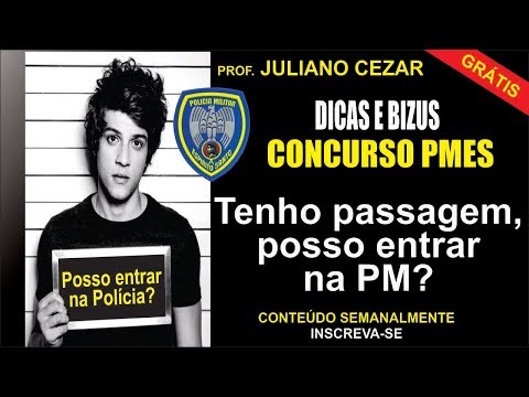 Posso me tornar policial mesmo tendo passagem?