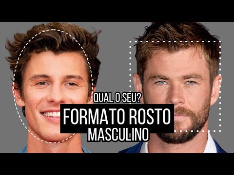 Quais são os diferentes tipos de rosto masculino?