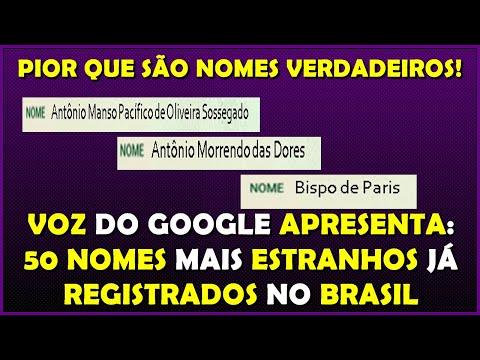 Quais são os nomes que não podem ser registrados no Brasil?