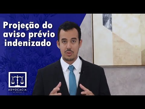 Qual é a data da projeção do aviso prévio indenizado?