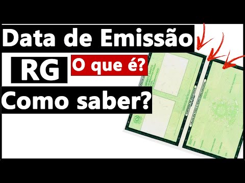 Qual é a data de emissão do RG?