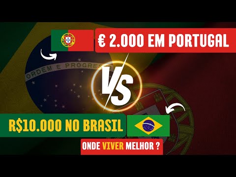 Qual é a diferença do custo de vida entre Portugal e Brasil?