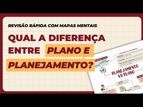 Qual é a diferença entre plano e planejamento?