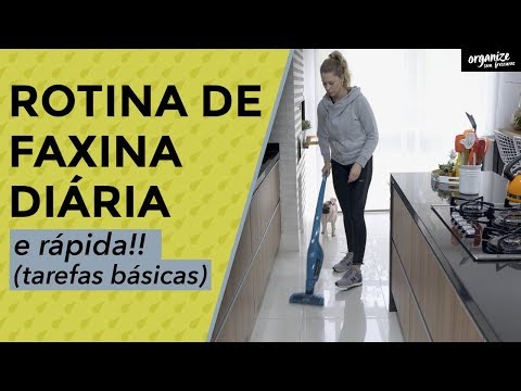 Qual é a rotina diária de uma faxineira?