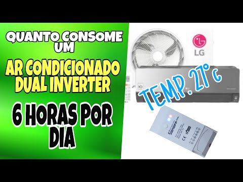 Qual é o consumo médio de um ar condicionado de 9000 BTUs?