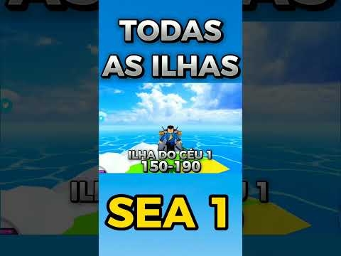 Qual é o level das ilhas em Blox Fruits no Sea 1?