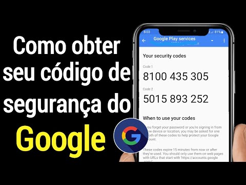 Qual é o meu código no Google?