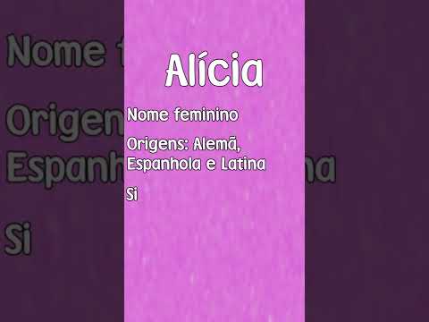 Qual é o significado do nome Alicia?