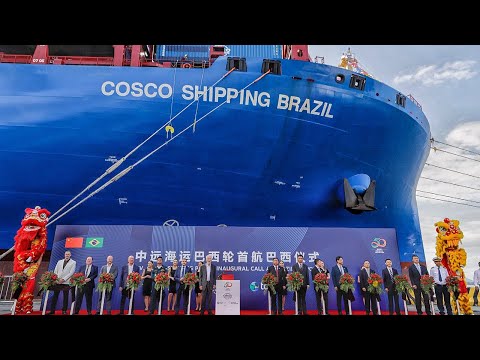 Qual é o tempo de viagem de navio da China para o Brasil?